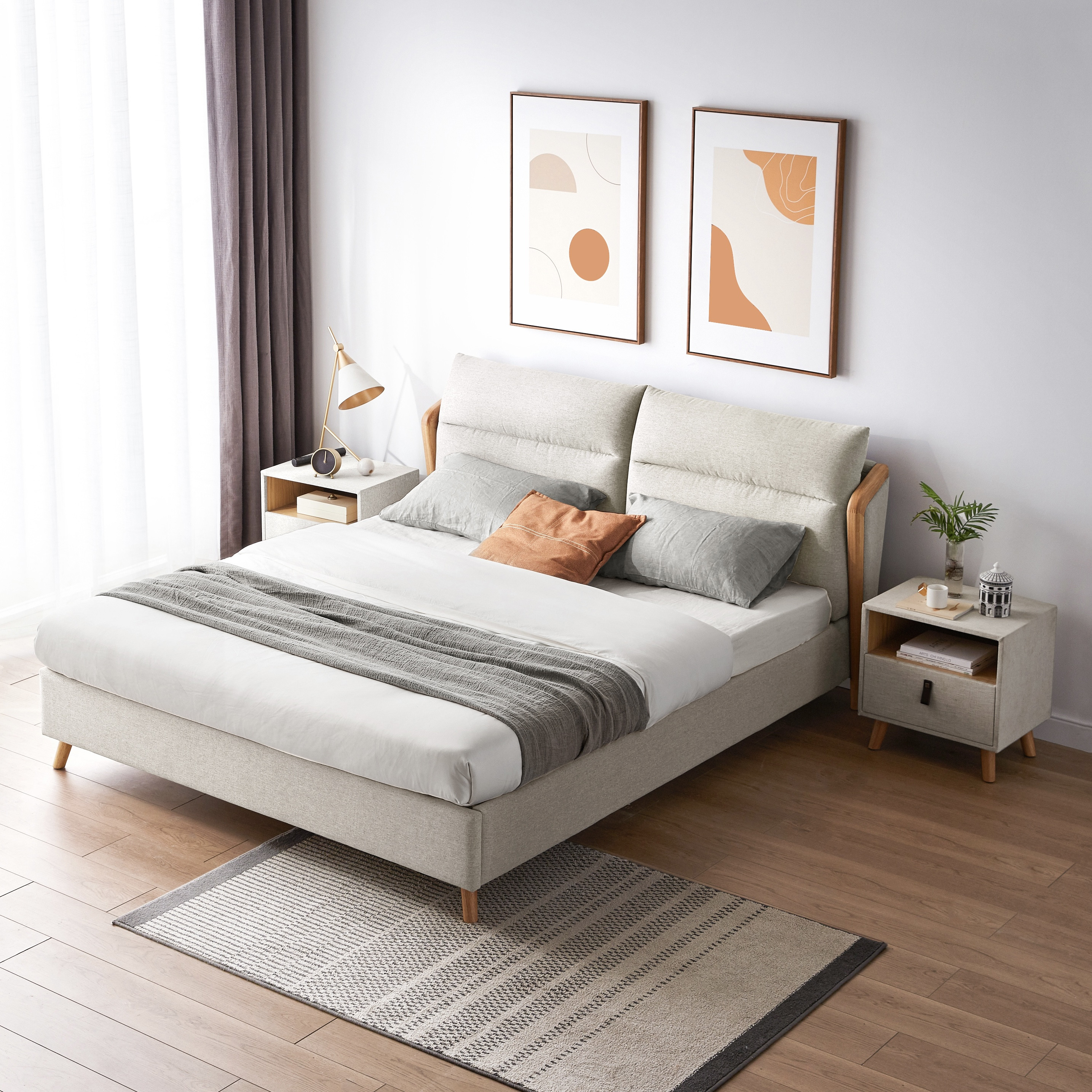 Phoebe Bed Set in Cream (1.8)